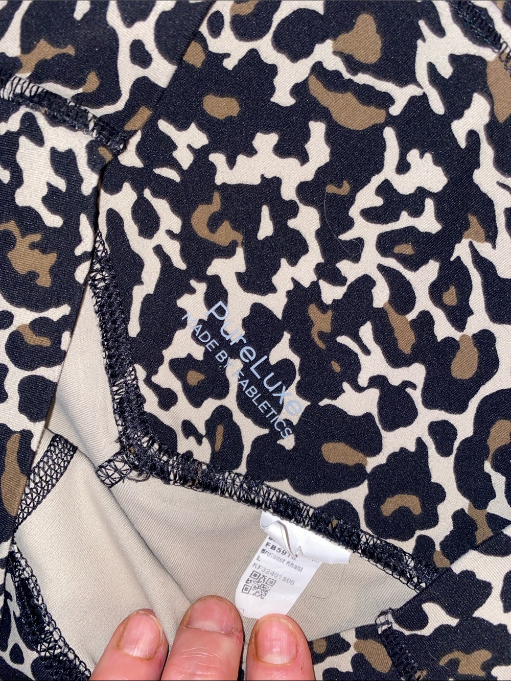 Fabletics PureLuxe Leopard Print Tank and Bike Shorts Set - Black, Brown, Cream - Picture 3 of 8